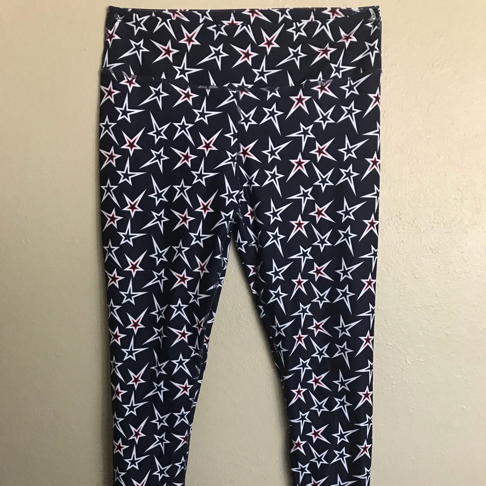 fabletics patriotic star leggings size small